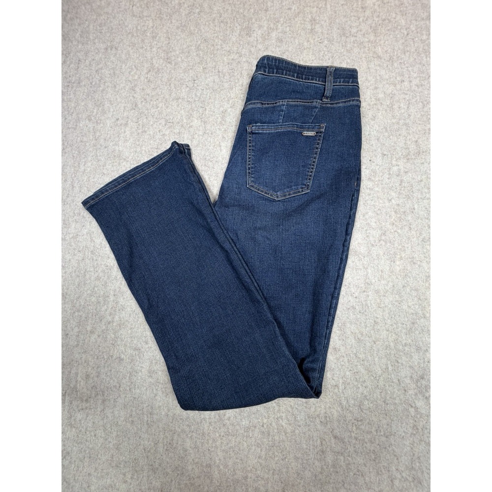 Matilda Jane Bootcut Jeans‎ Sz 12 Dark Wash High Rise Long Classic Stretch
